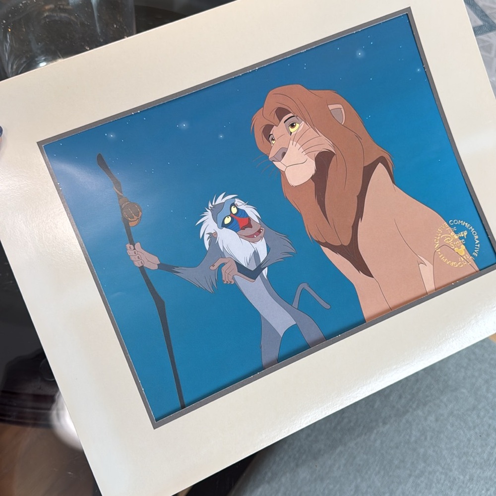 Collectible Lion king Lithograph. Limited edition piece from 1995.